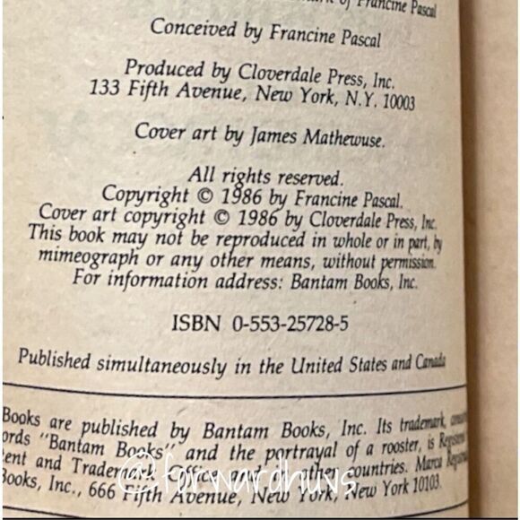 Bundle Sale 3 for $15 | Sweet Valley High Bitter Rivals #29 | 1986 - Picture 6 of 9